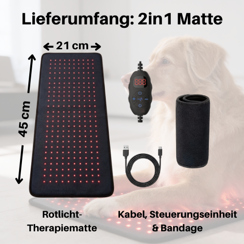 Vyroon RedPet Hunde Rotlichttherapie-Matte & Gürtel