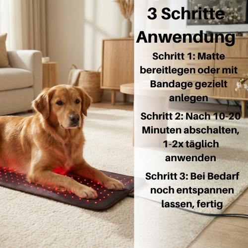 Vyroon RedPet Hunde Rotlichttherapie-Matte & Gürtel